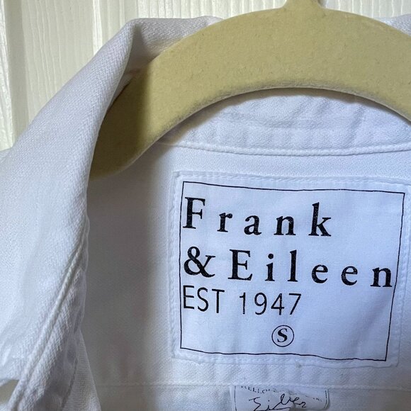 EILEEN Relaxed Button-up shirt in White Denim - Picture 3 of 3